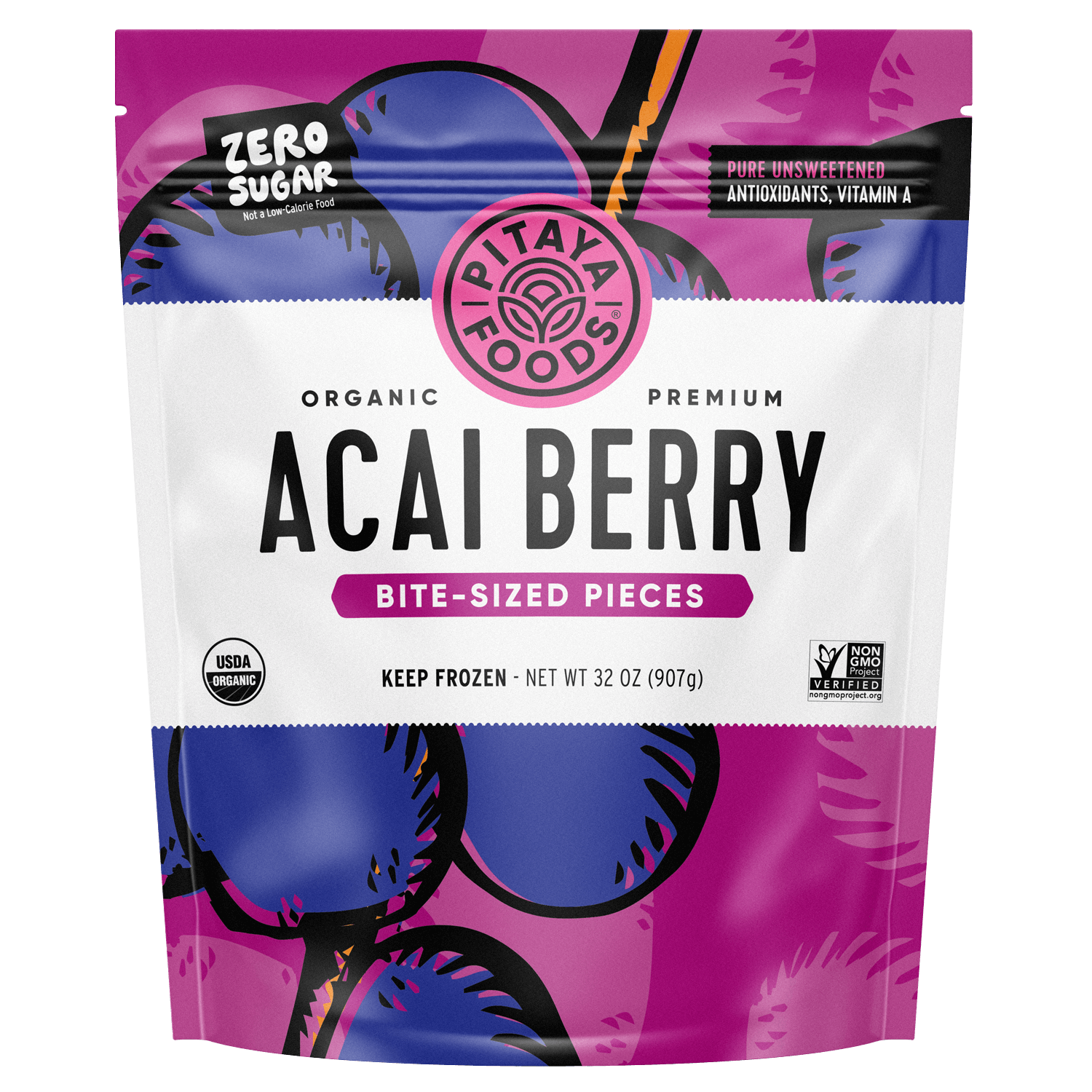 Organic Acai Berry Bite-Sized Pieces 2Lb Organic Acai Berry Bite-Sized Pieces 2Lb