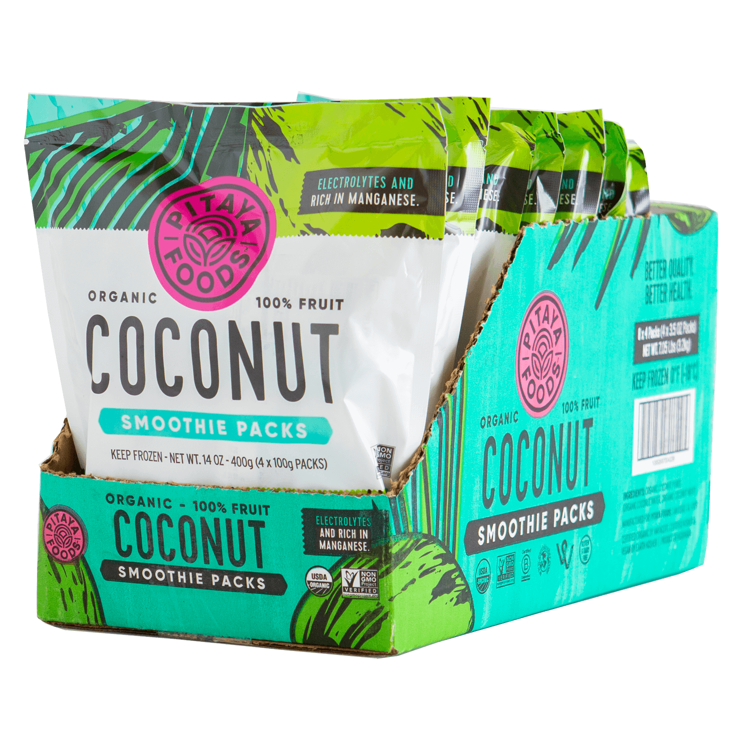 Pitaya Foods Coconut Smoothie Packs Case Size