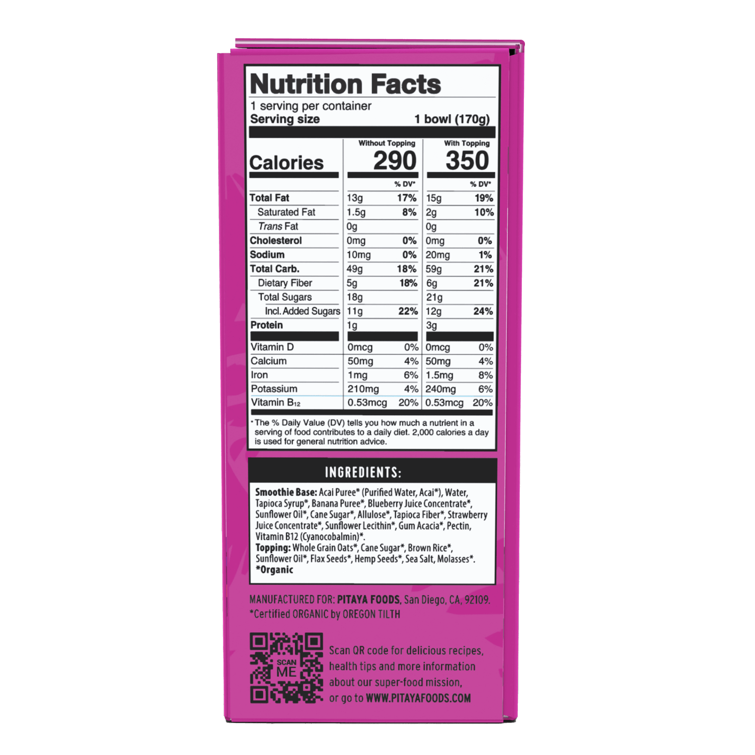 Organic Energy Smoothie Bowl