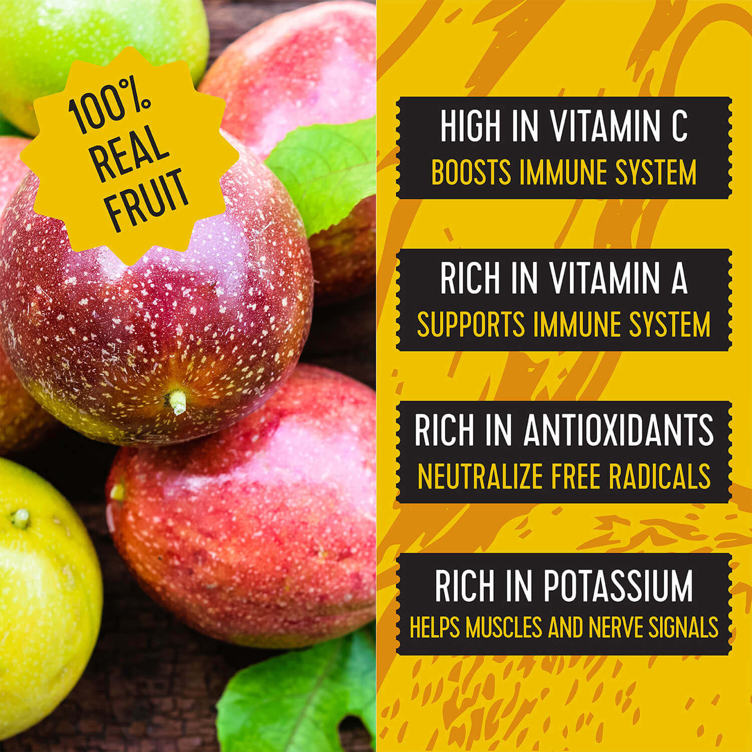 Natural Passion Fruit Snack-Sized Pieces 2Lb