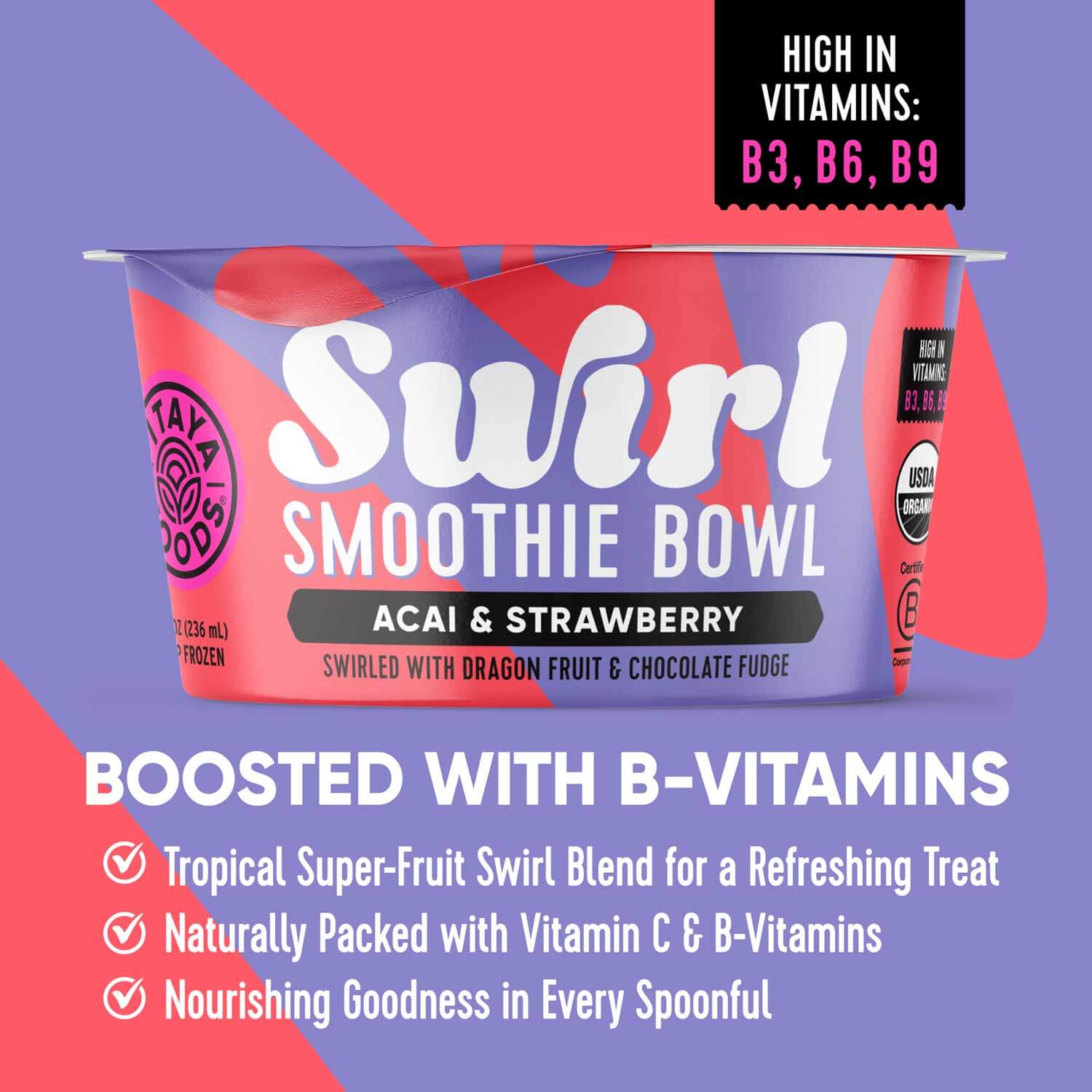 Organic Acai and Strawberry Swirl Bowl