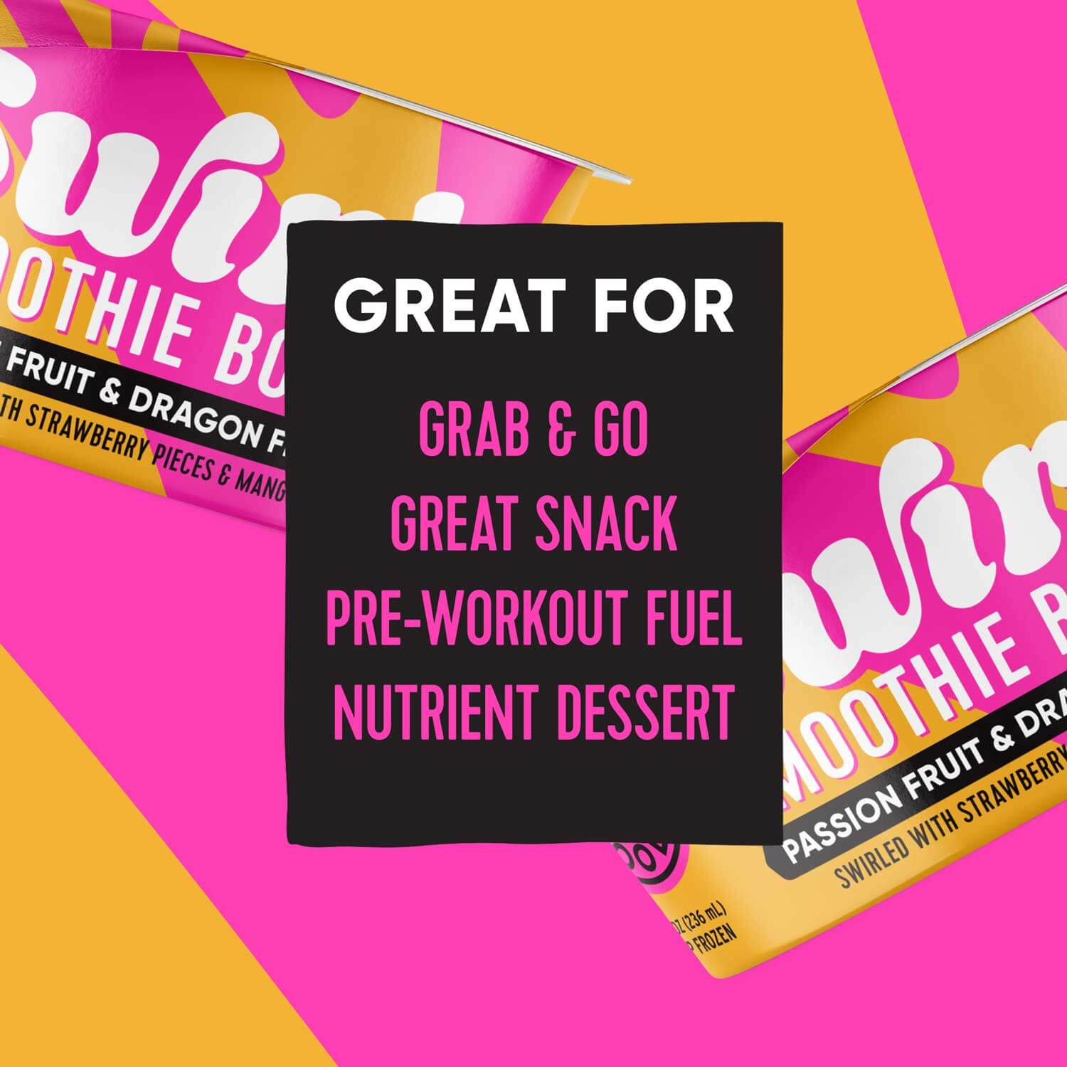 Organic Passion Fruit and Dragon Fruit Swirl Bowl