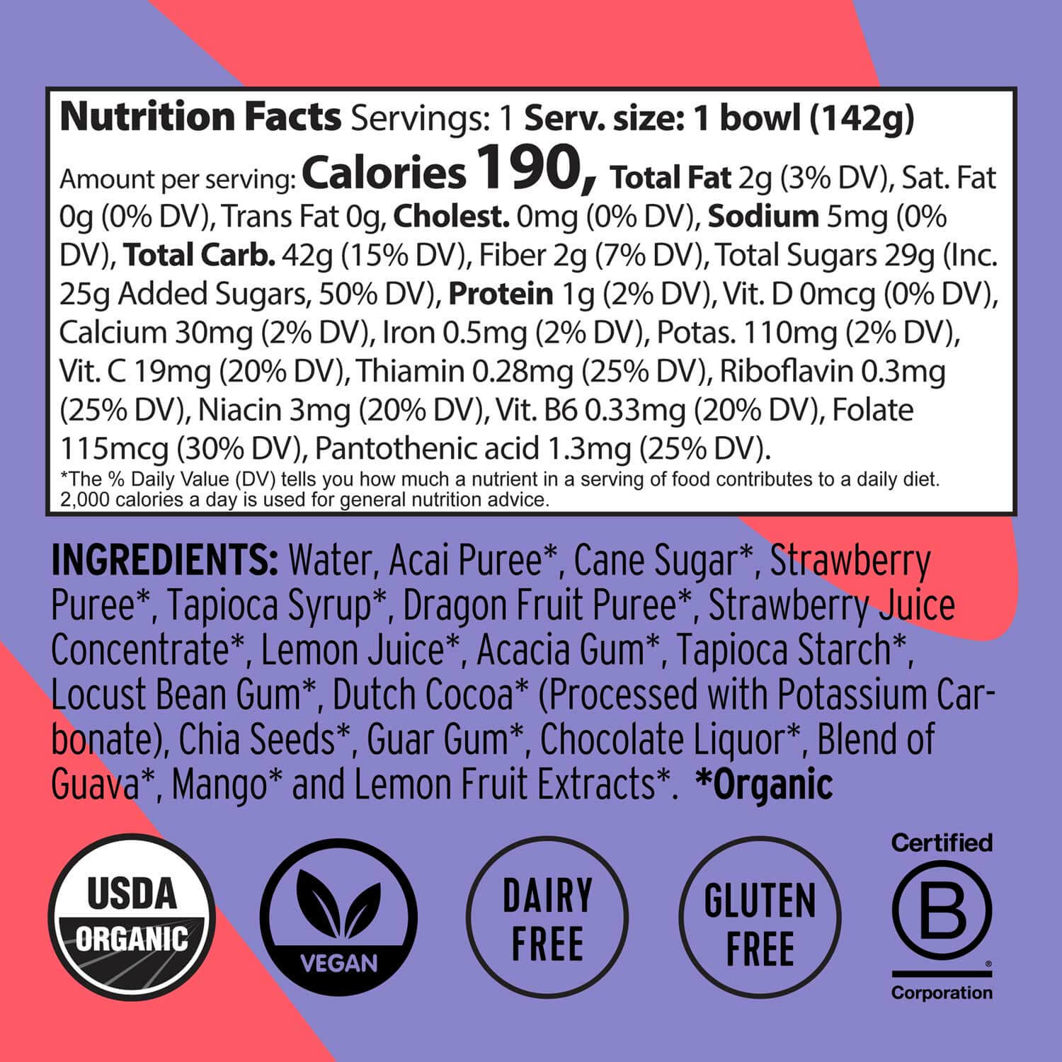 Organic Acai and Strawberry Swirl Bowl