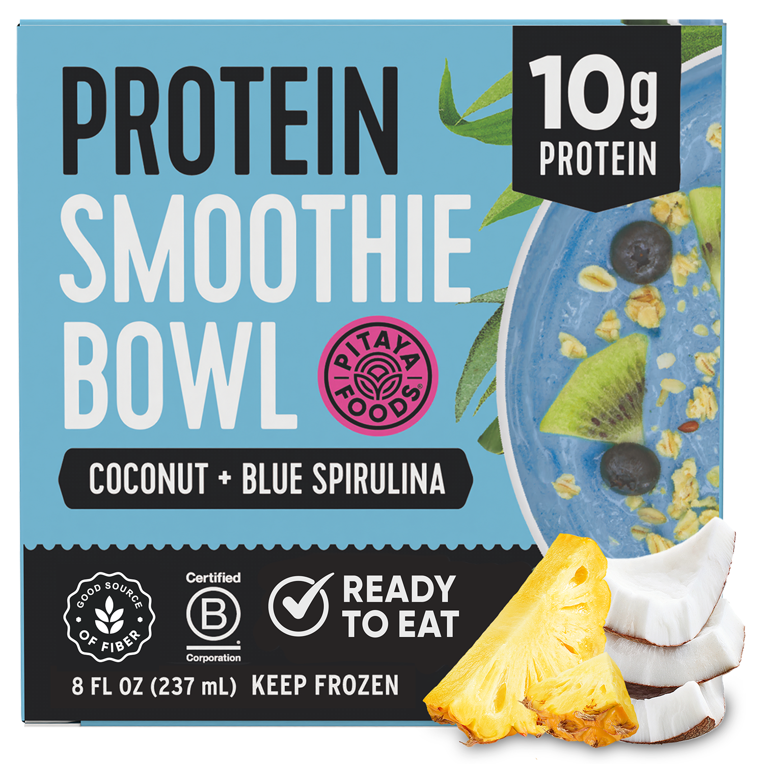 Protein Coconut Blue Spirulina Smoothie Bowl