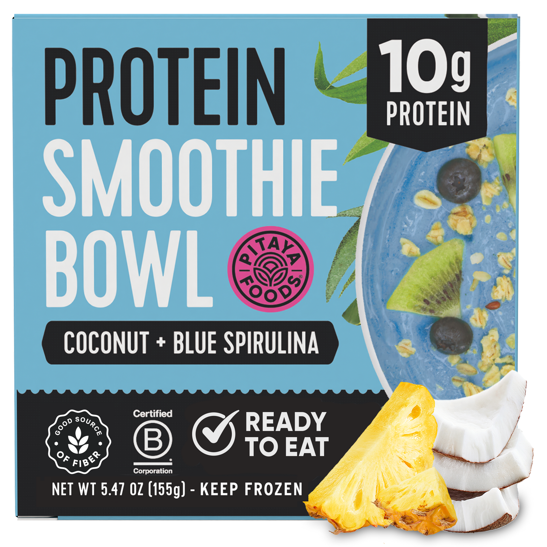 Protein Coconut Blue Spirulina Smoothie Bowl