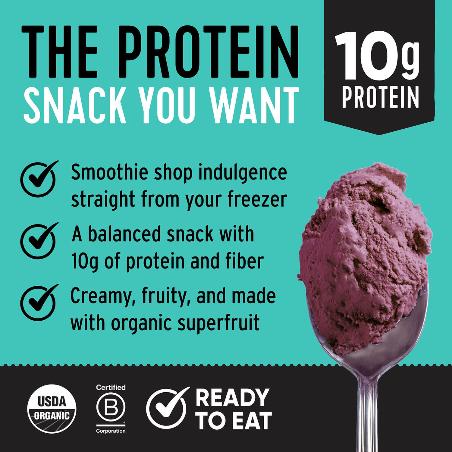 Organic Protein Acai Banana Smoothie Bowl