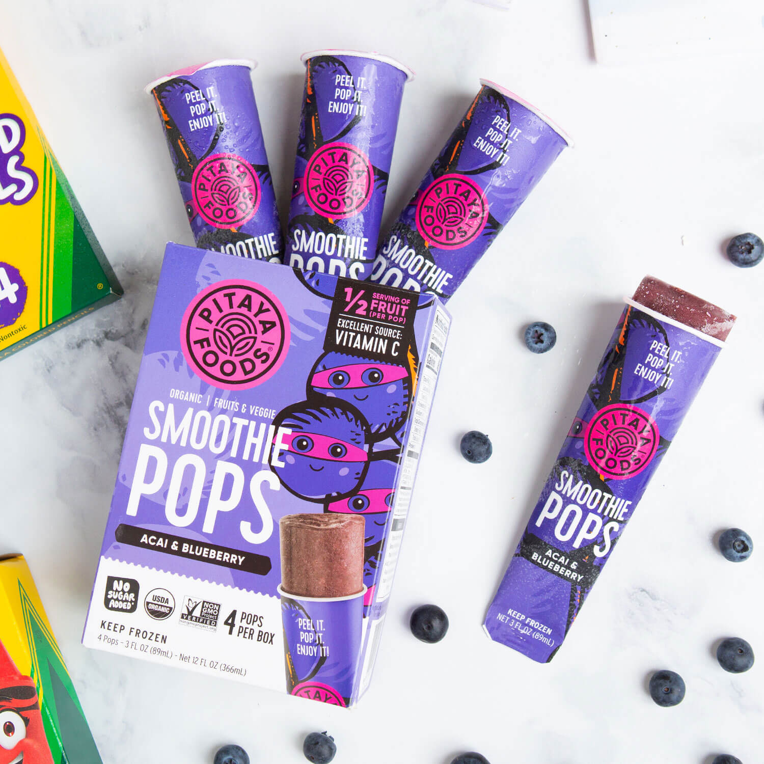 Organic Acai Blueberry Smoothie Pops