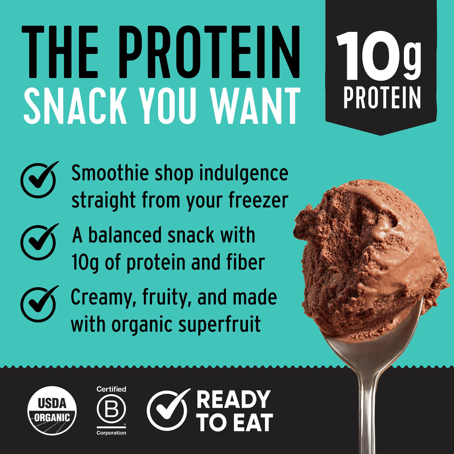 Organic Protein Chocolate Banana Smoothie Bowl