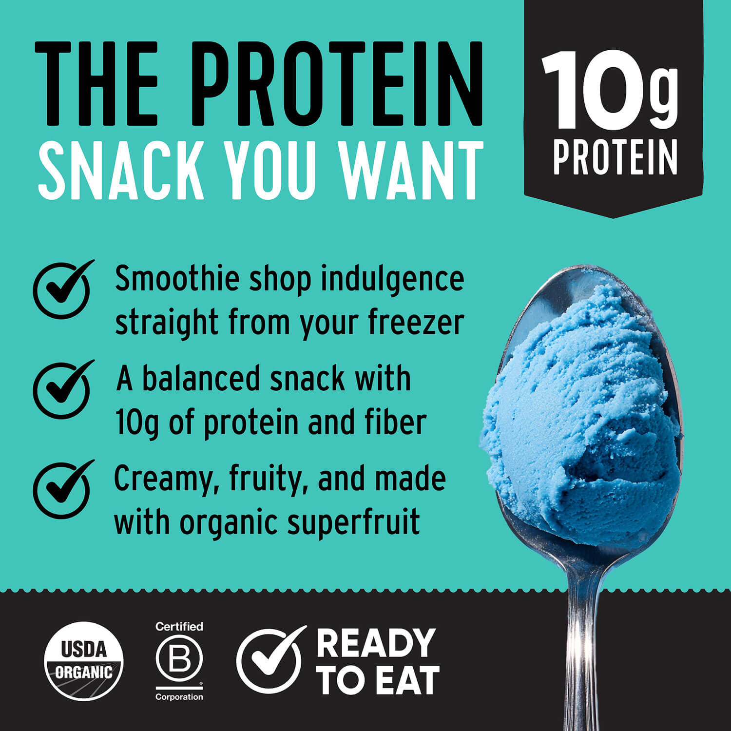 Organic Protein Coconut Blue Spirulina Smoothie Bowl