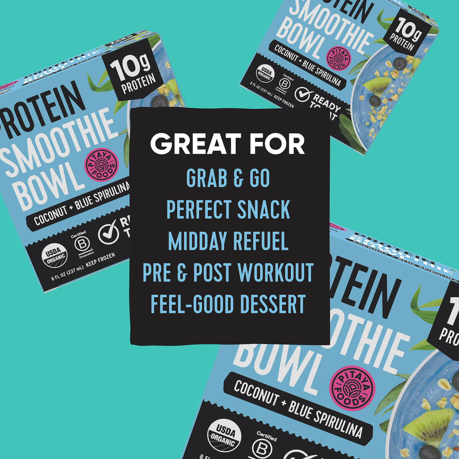 Organic Protein Coconut Blue Spirulina Smoothie Bowl