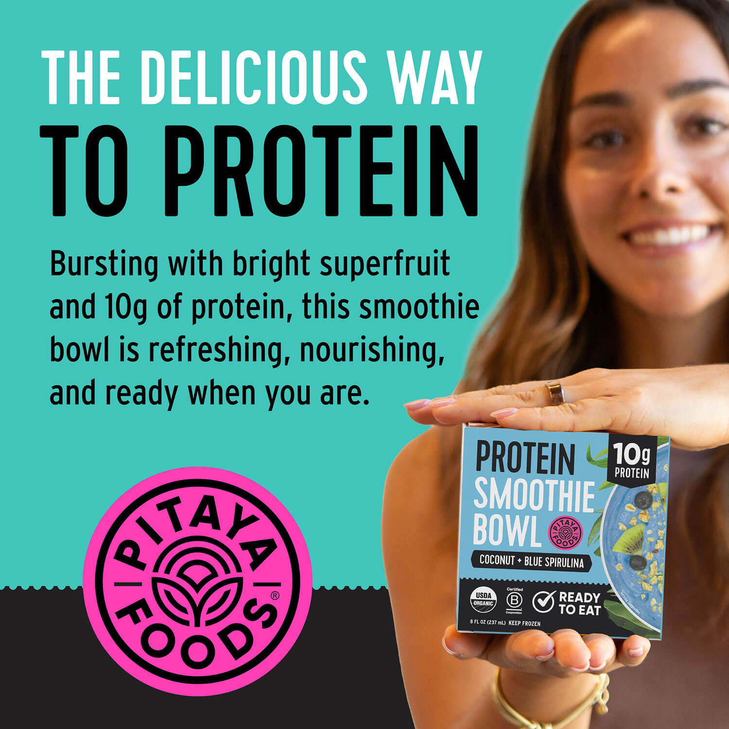 Organic Protein Coconut Blue Spirulina Smoothie Bowl