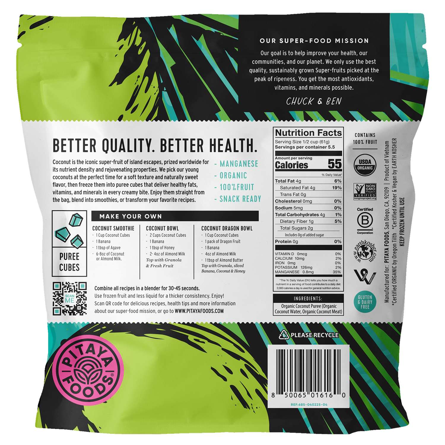 Organic Coconut Puree Cubes