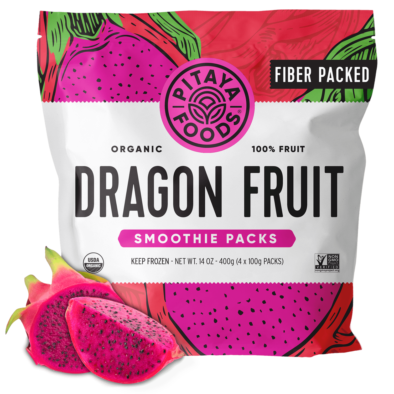 Organic Dragon Fruit Smoothie Packs