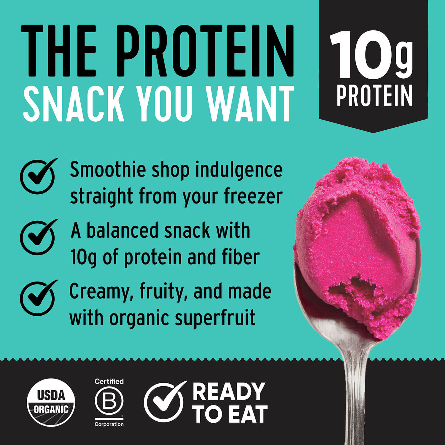 Organic Protein Dragon Fruit Mango Smoothie Bowl