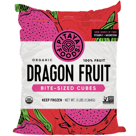 Organic Dragon Fruit Snack-Sized Pieces 3Lb