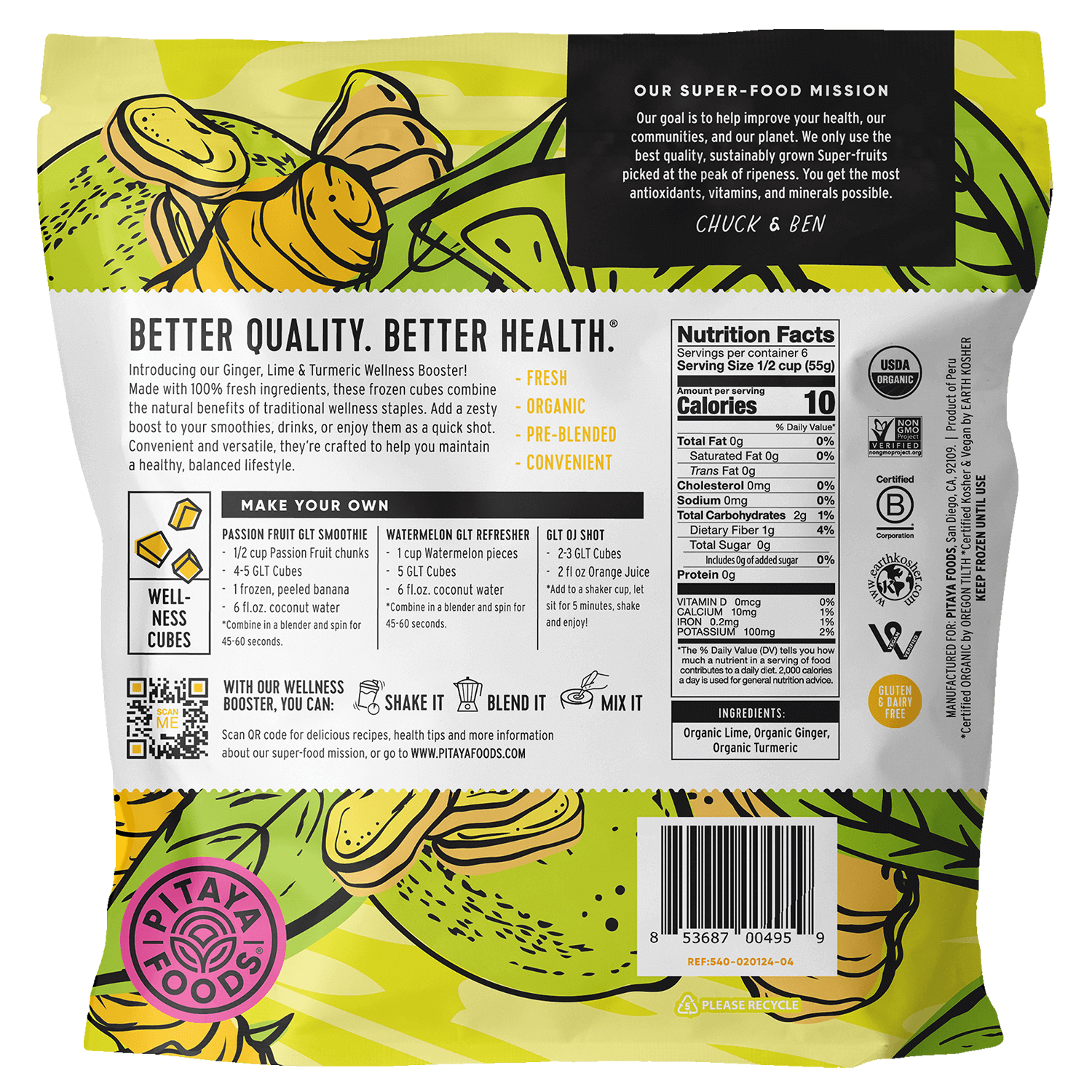 Organic Ginger Lime Turmeric Wellness Booster