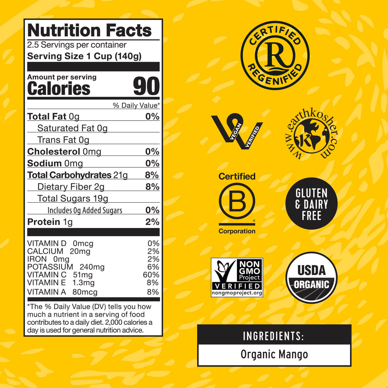 Regenerative Organic Mango Bite-Sized Pieces