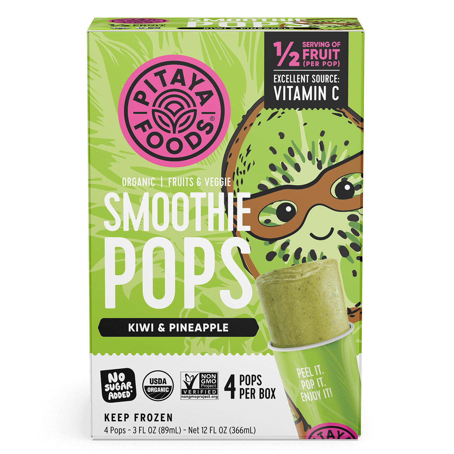 Organic Kiwi Pineapple Smoothie Pops