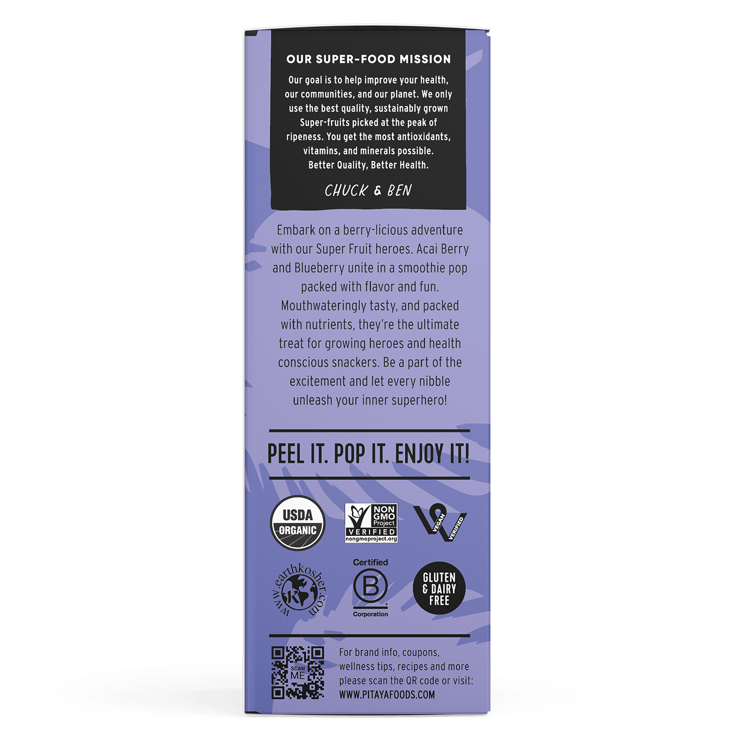 Organic Acai Blueberry Smoothie Pops