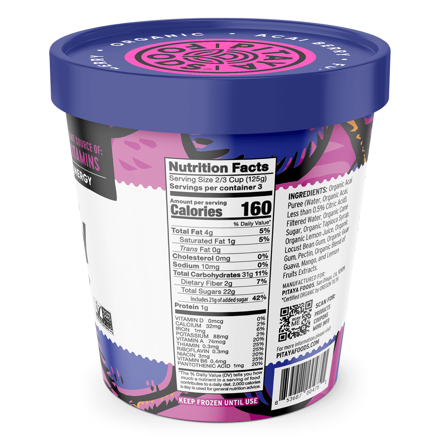 Organic Acai Berry Sorbetter® Sorbet Pint