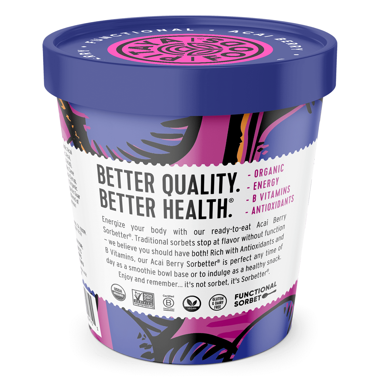 Organic Acai Berry Sorbetter® Sorbet Pint