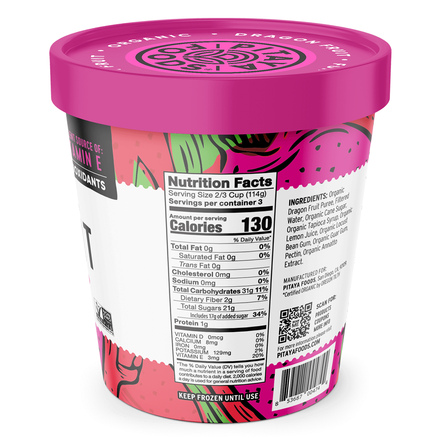 Organic Dragon Fruit Sorbetter® Sorbet Pint