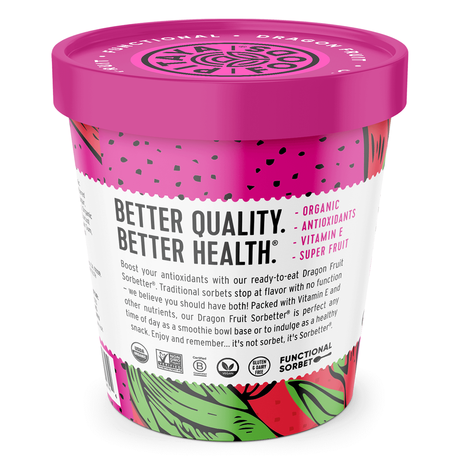 Organic Dragon Fruit Sorbetter® Sorbet Pint