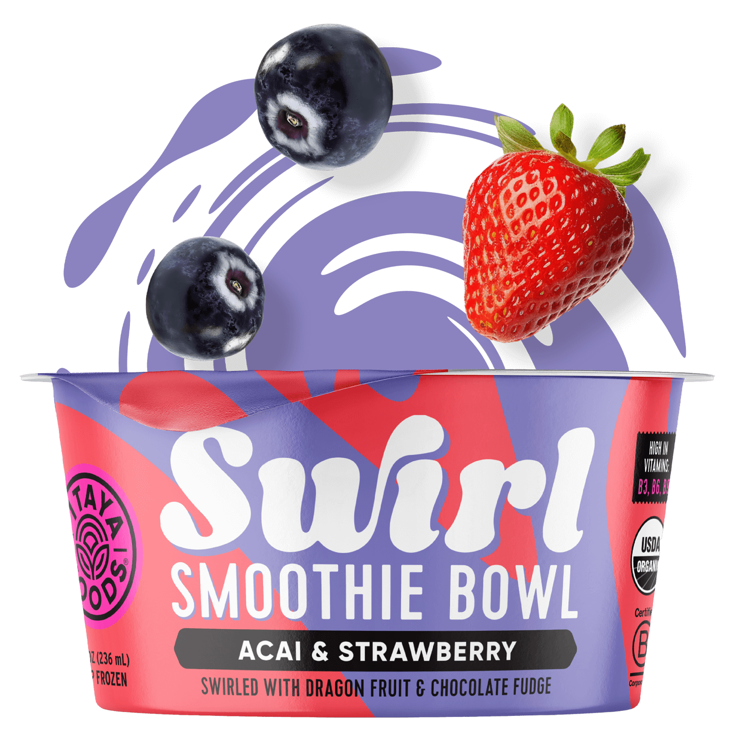Organic Acai and Strawberry Swirl Bowl