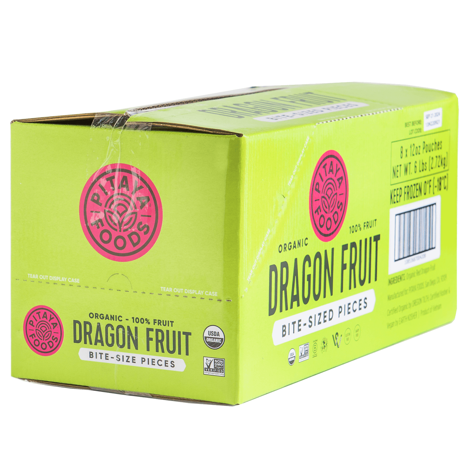 Organic Dragon Fruit Snack-Sized Pieces Case