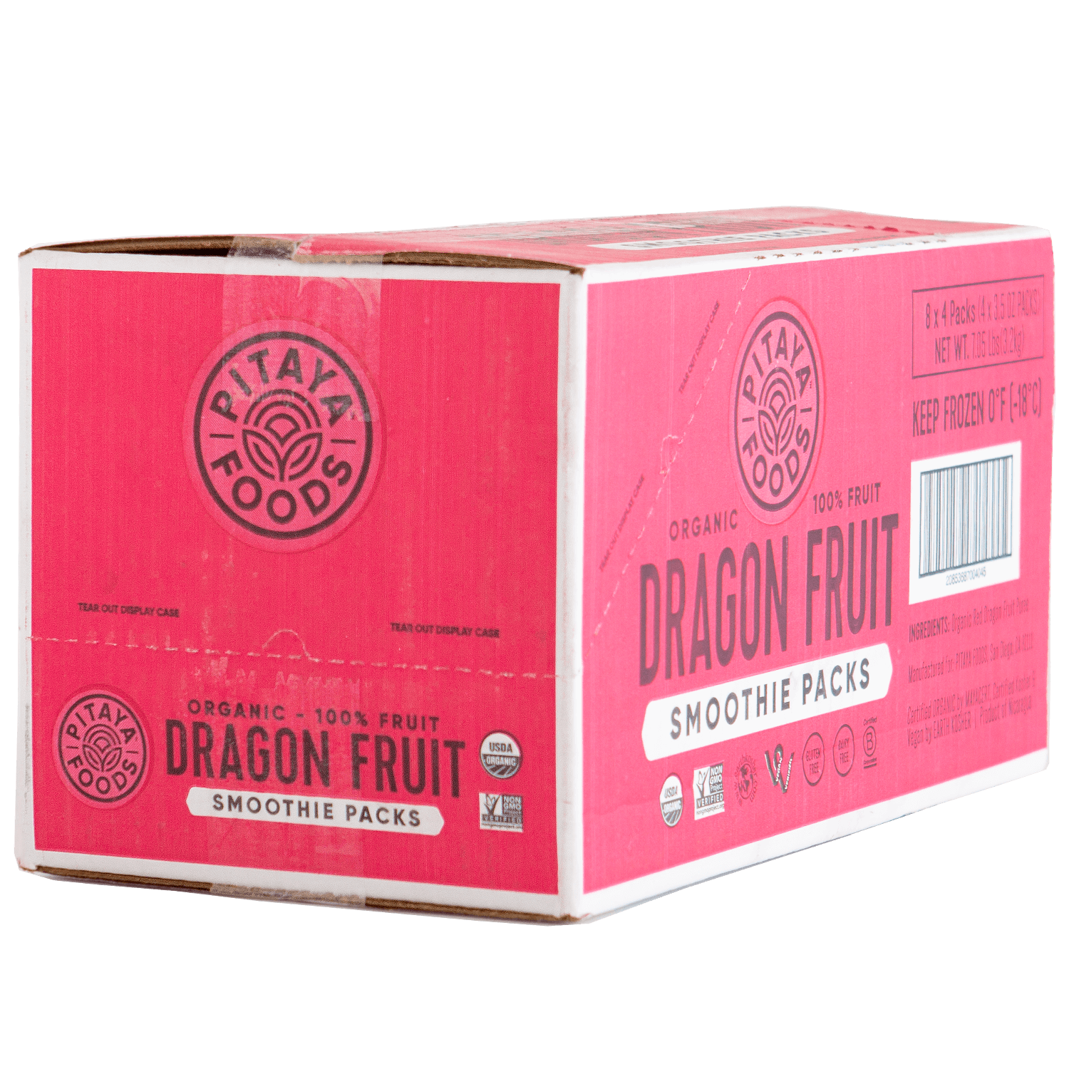 Pitaya Foods Organic Dragon Fruit Smoothie Packs Case Size