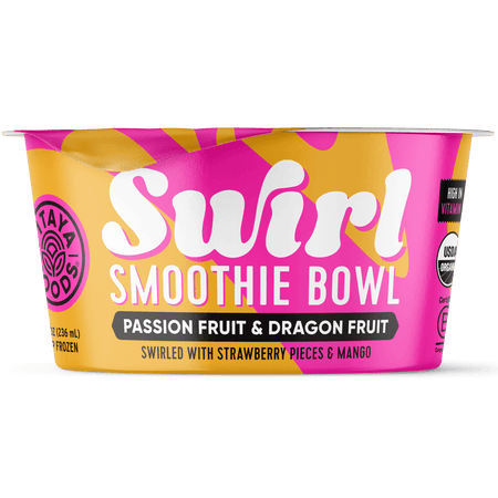 Organic Passion Fruit and Dragon Fruit Swirl Bowl
