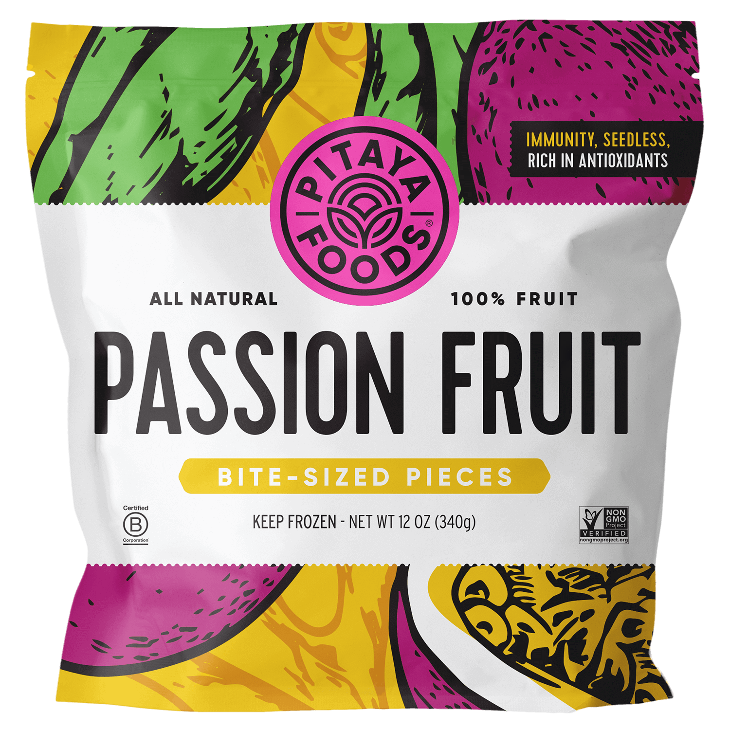 Pitaya Foods Passion Fruit Snack-Sized Pieces