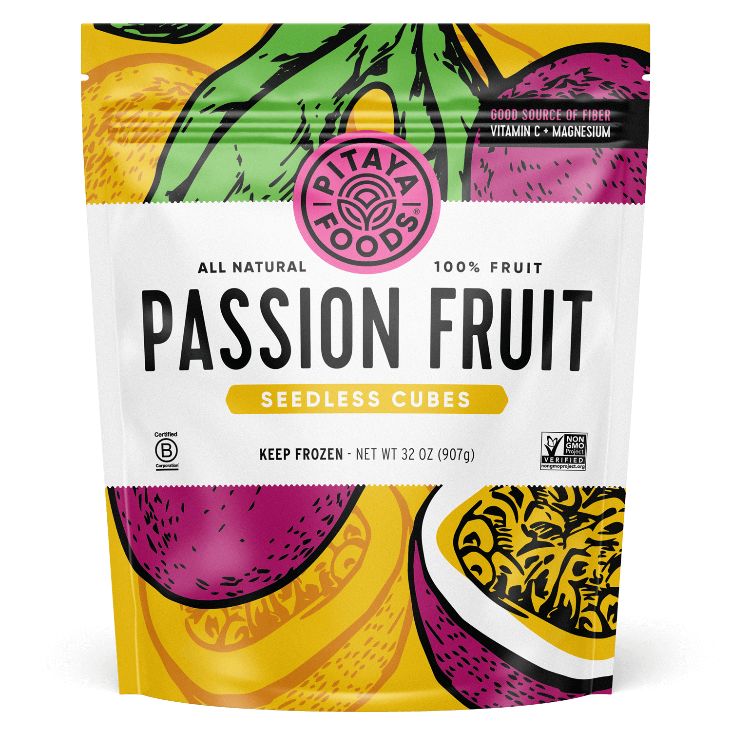Natural Passion Fruit Snack-Sized Pieces 2Lb
