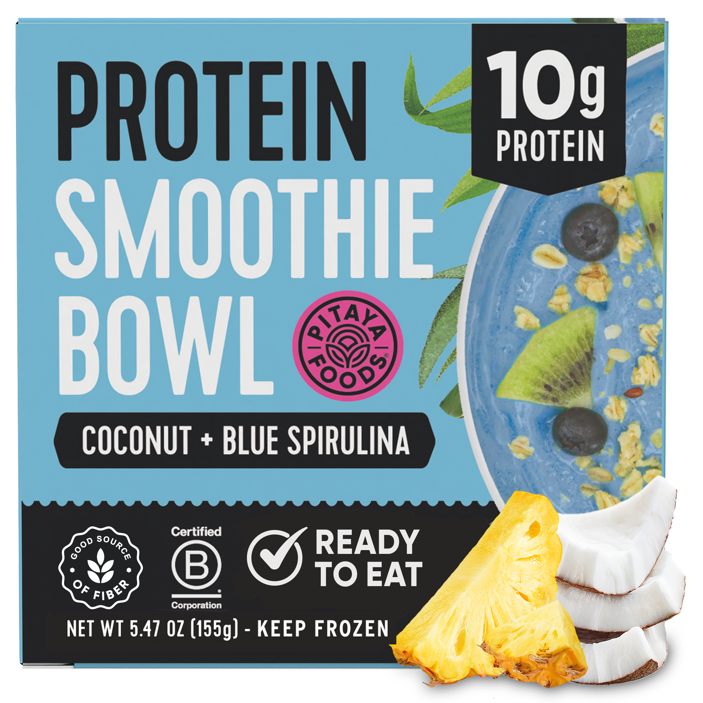 Protein Coconut Blue Spirulina Smoothie Bowl