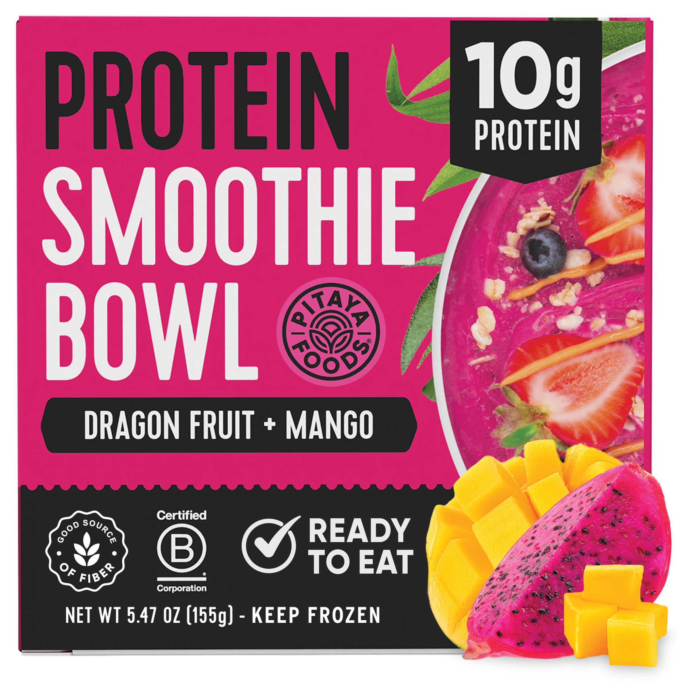 Protein Dragon Fruit Mango Smoothie Bowl
