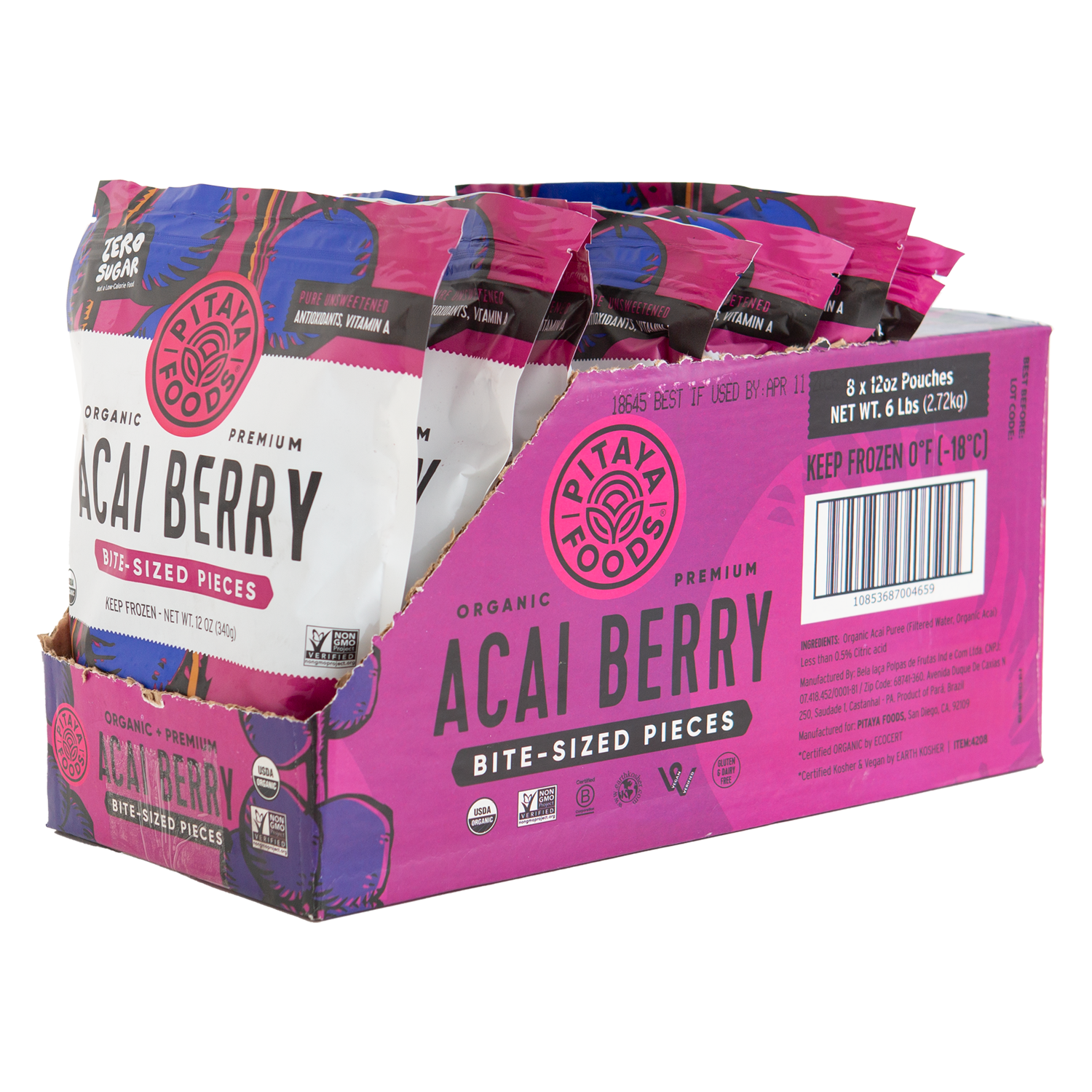 Organic Acai Berry Bite-Sized Pieces Case