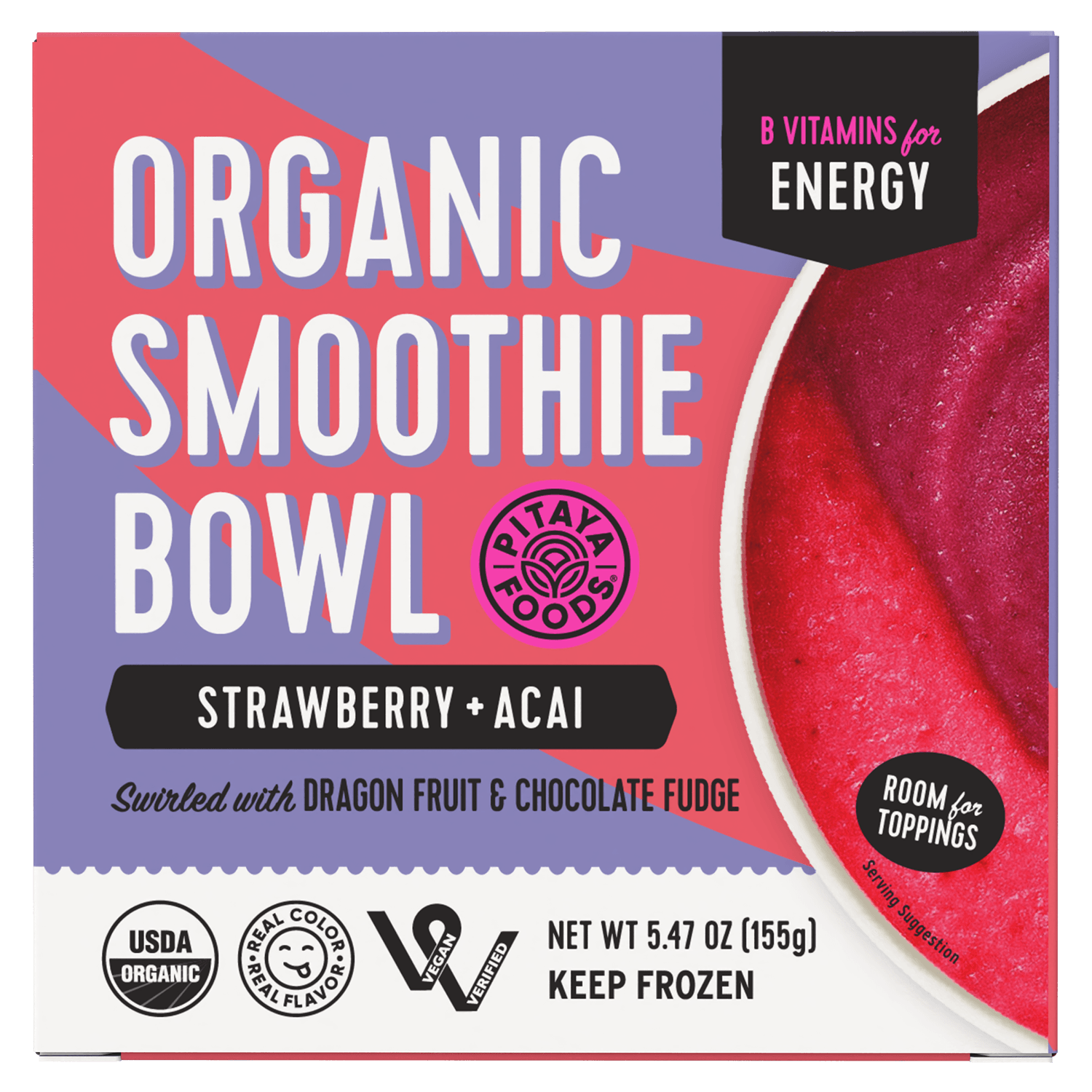 Organic Strawberry and Acai Smoothie Bowl