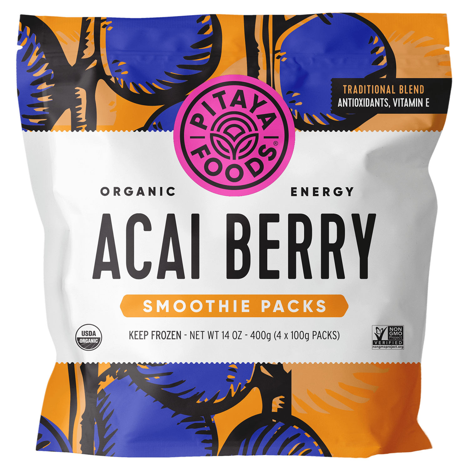 Pitaya Foods Organic Acai Traditional Smoothie Packs