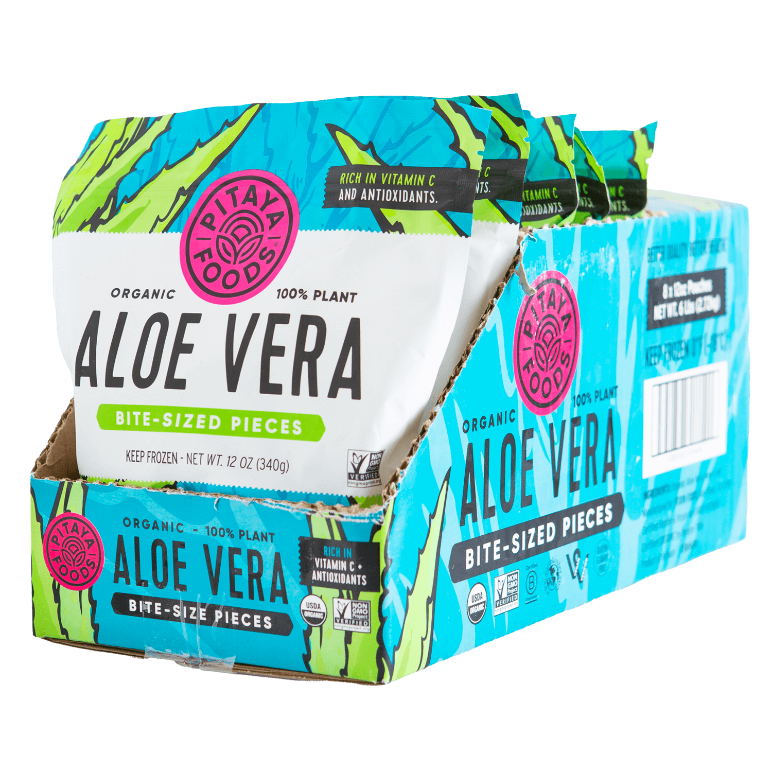 Organic Aloe Vera Bite-Sized Pieces Case