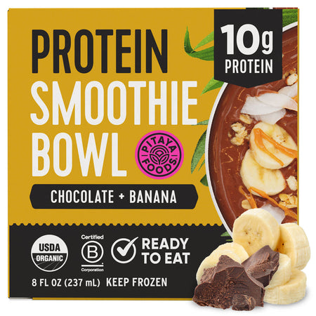 Organic Protein Chocolate Banana Smoothie Bowl