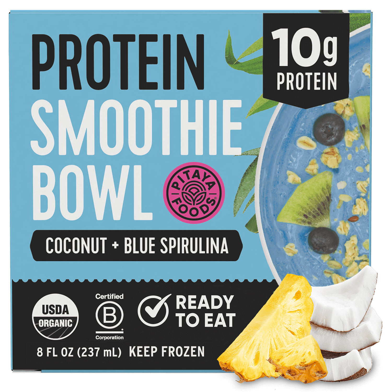 Organic Protein Coconut Blue Spirulina Smoothie Bowl