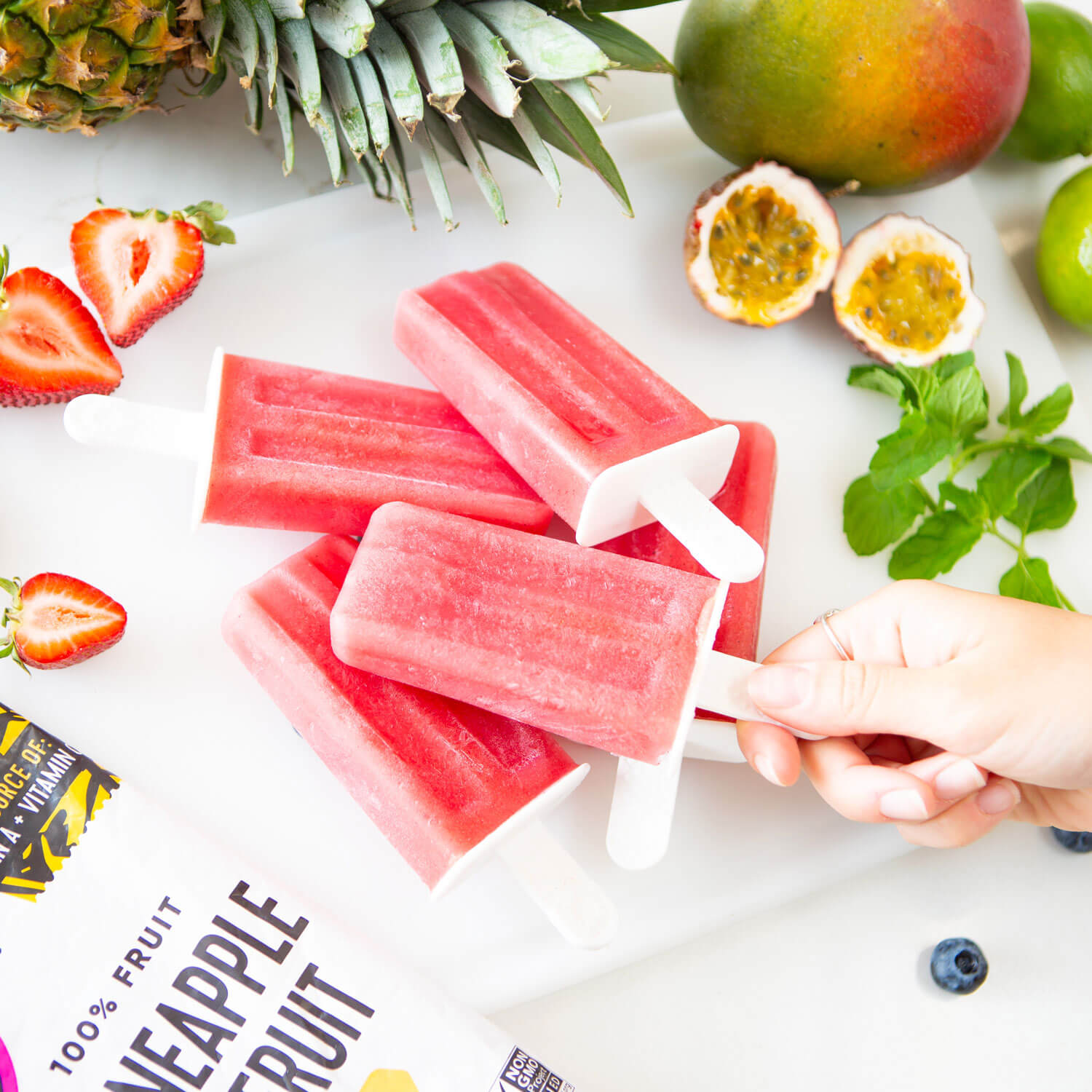 Natural Dragon Fruit + Pineapple + Mango + Passion Fruit Smoothie Blend 3Lb
