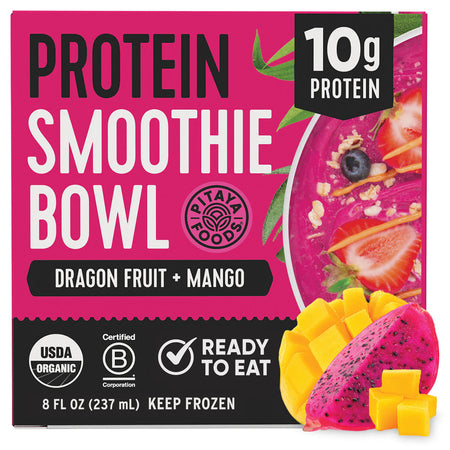 Organic Protein Dragon Fruit Mango Smoothie Bowl