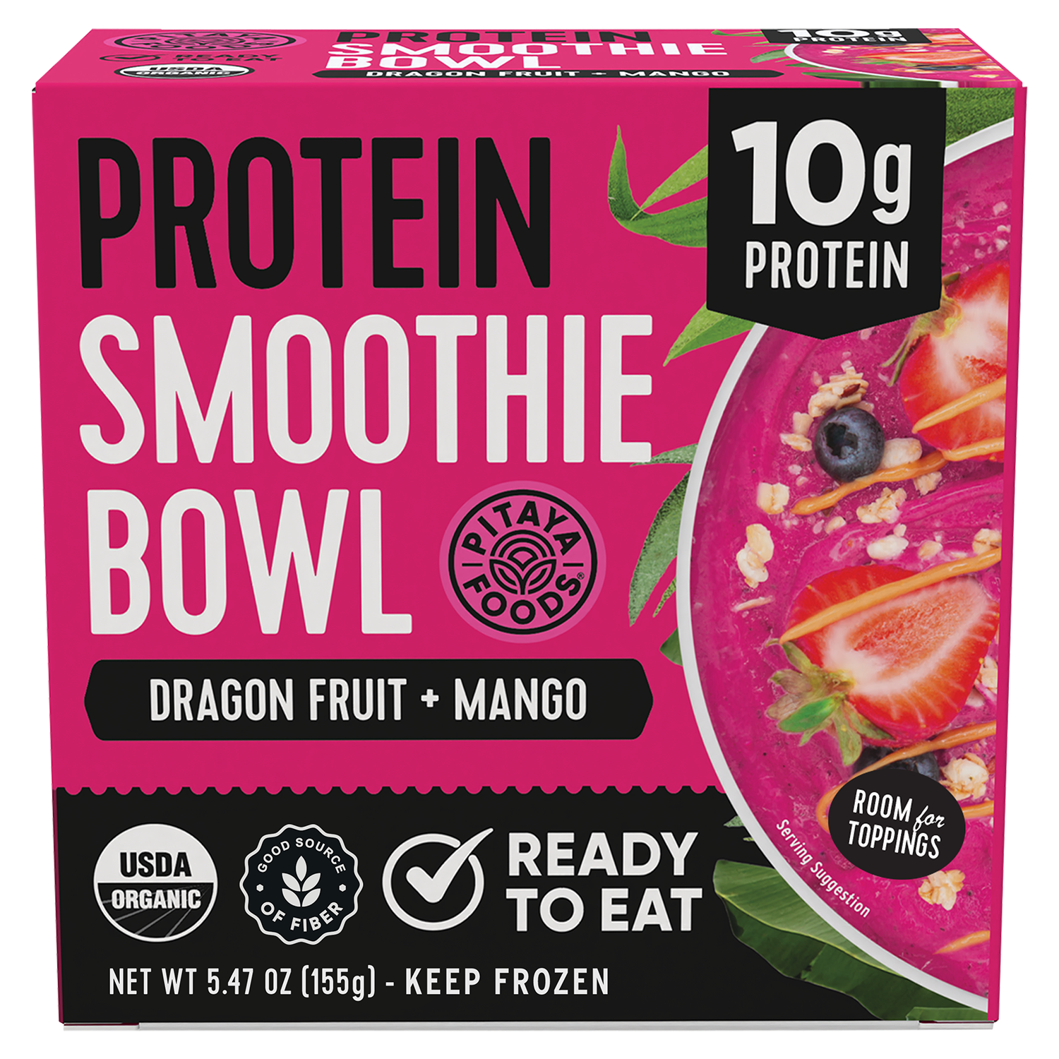 Protein Dragon Fruit Mango Smoothie Bowl
