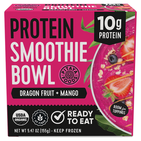 Protein Dragon Fruit Mango Smoothie Bowl