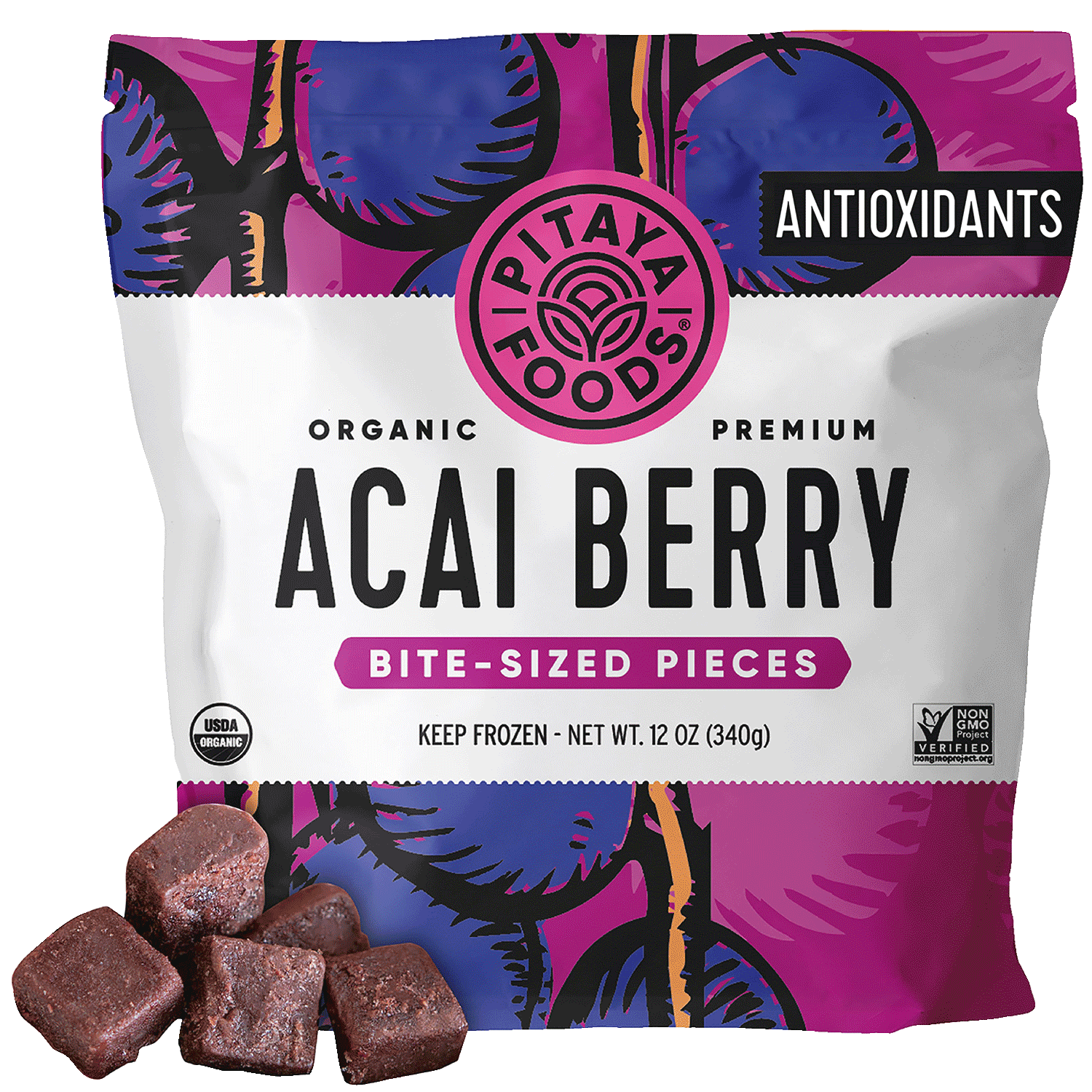 Pitaya Foods Organic Acai Berry Bite-Sized Pieces