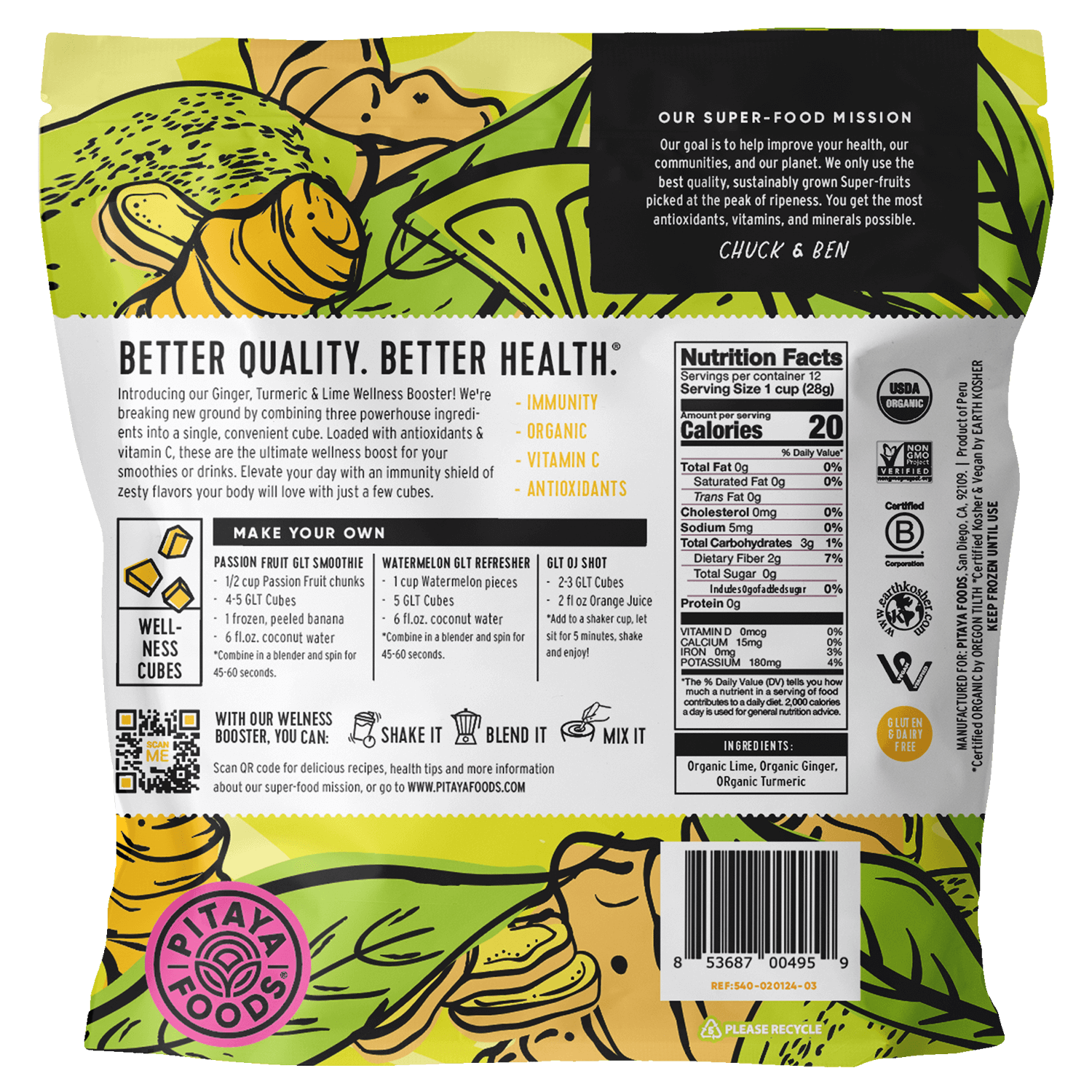 Organic Ginger Lime Turmeric Wellness Booster