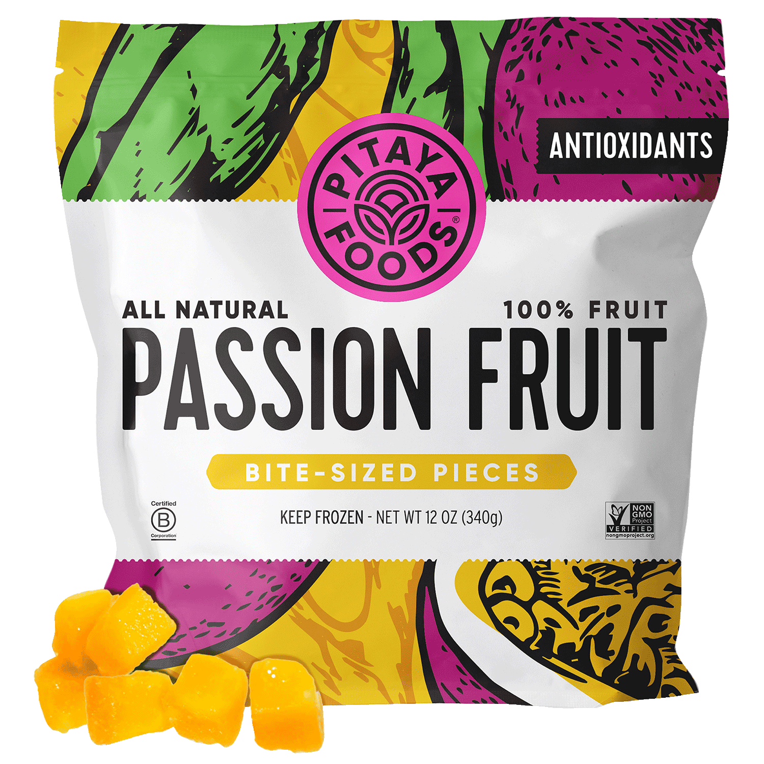 Pitaya Foods Passion Fruit Bite-Sized Pieces
