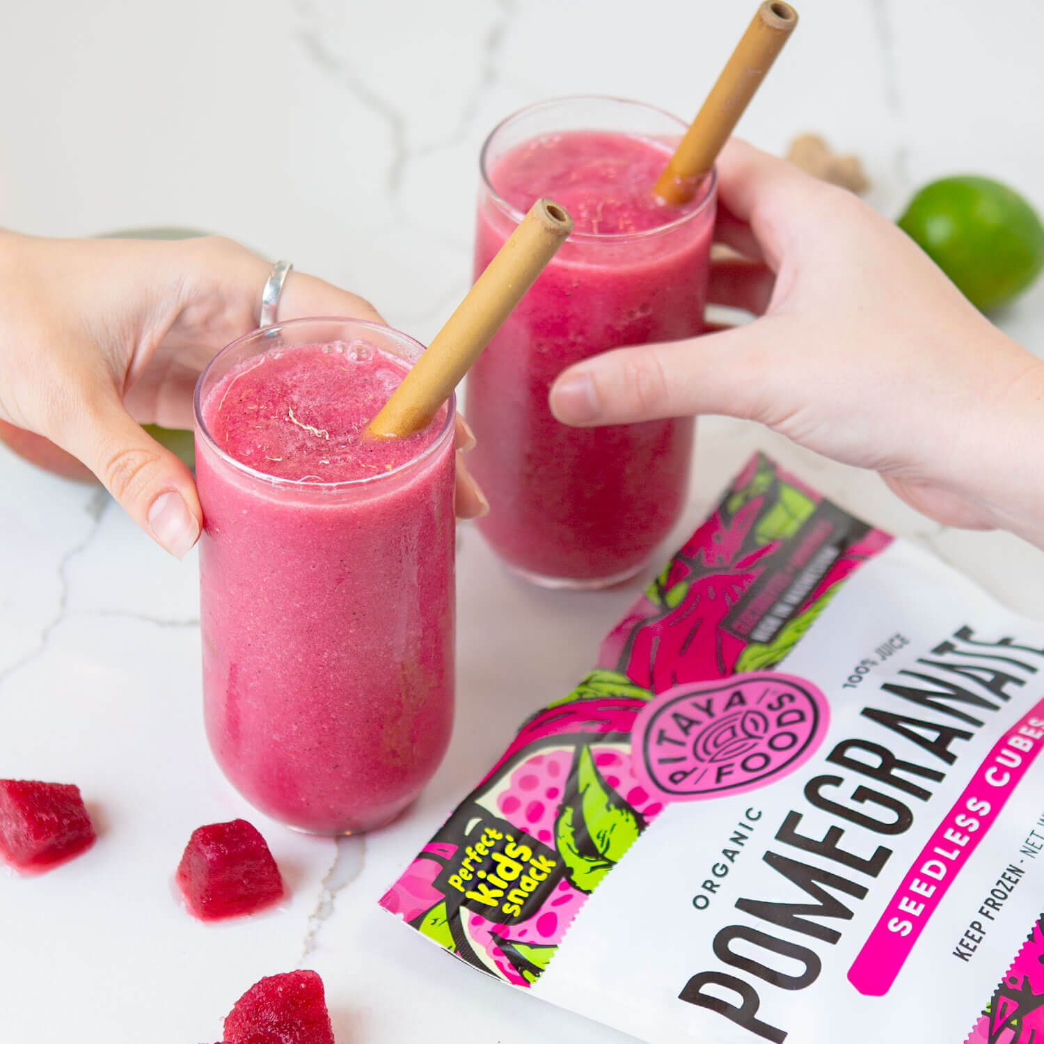 Organic Pomegranate Seedless Cubes