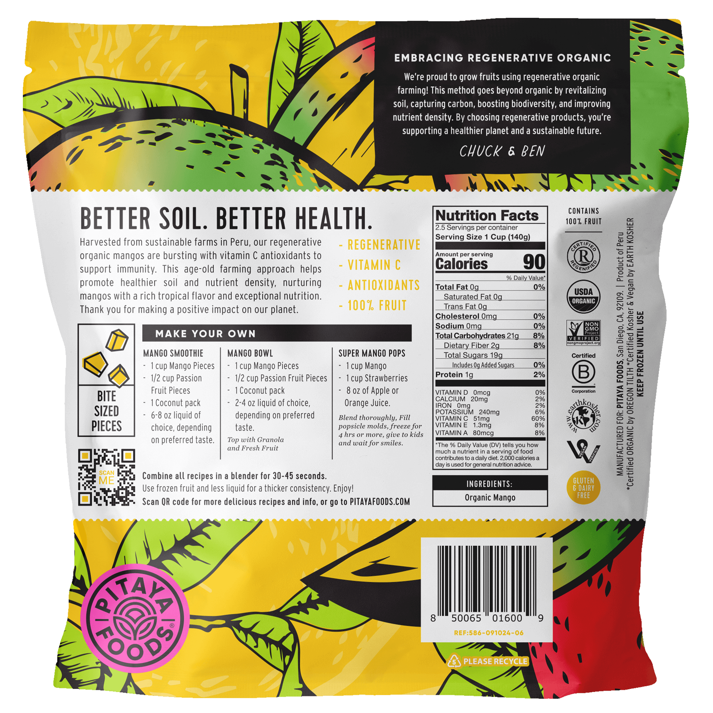Regenerative Organic Mango Bite-Sized Pieces